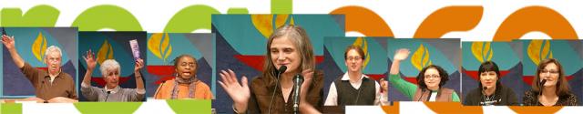 Amy Goodman and Citizens banner