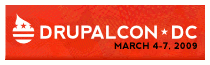 DrupalCon DC 2009 badge