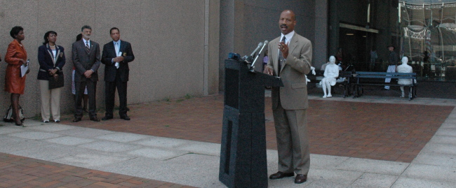 Cuyahoga County Commissioner Peter Lawson Jones helping to eradicate Lead Poisoning in NEO